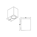 Brumberg outdoor wall luminaire SELIA switchable LED IP54, grey  Brumberg outdoor wall luminaire SELIA switchable LED IP54, grey