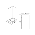 Brumberg outdoor wall luminaire SELIA switchable LED IP54, grey  Brumberg outdoor wall luminaire SELIA switchable LED IP54, grey