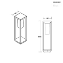 Brumberg Borne d'éclairage solaire RUBI  commutable LED IP54, graphite 