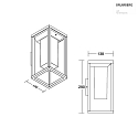 Brumberg Lampada da parete solare RUBI  commutabile LED IP54, grigio 