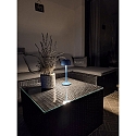 Brumberg Lampada da tavolo a batteria ROSS IP54, blu dimmerabile