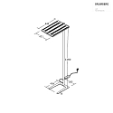 Brumberg Lampada da terra MELODY con rilevatore di movimento, indiretto, Controllo app LED IP20, Bianco