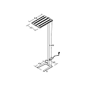 Brumberg floor lamp MELODY with motion detector, indirect LED IP20, silver Brumberg floor lamp MELODY with motion detector, indirect LED IP20, silver