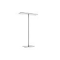 LED Stehleuchte MELODY, IP20, 100W, 4000K, 30400lm, mit Bewegungsmelder, silber