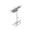 Brumberg floor lamp MELODY with motion detector, indirect LED IP20, white Brumberg floor lamp MELODY with motion detector, indirect LED IP20, white