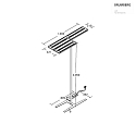 Brumberg floor lamp MELODY with motion detector, indirect, app control LED IP20, silver
