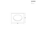 Brumberg ring MUNA MAXI square, white matt