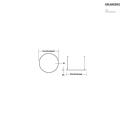 Brumberg Luminaire à suspension ANDROS IN Ø 180CM contrôlable par Bluetooth IP20, couvert de poudre, noir mat gradable