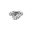 Apparecchio da incasso a soffitto ARTEMIS MINI rotondo, diretto IP20, argento dimmerabile