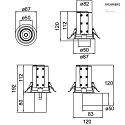 Brumberg Spot TRAXX MICRO rond, pivotant, rotatif, commutable LED IP20, argent 