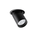 ceiling recessed luminaire TRAXX MAXI swivelling, rotatable, direct IP20, black dimmable