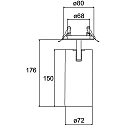 spot TRAXX MAXI round, swivelling, rotatable, switchable LED IP20