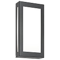 Applique da esterno 28 X 14 FLAT piatto, con rilevatore di movimento IP44, antracite