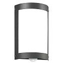 Luminaire mural d’extérieur langue, semi-circulaire, avec détecteur de mouvement E27 IP44, anthrazit