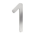 House number 1 from brushed stainless steel, height 16cm