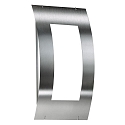 Luminaire mural d’extérieur AQUA QUADRAT angulaire, arqué E27 IP44, acier inoxydable brossé