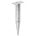 Pointe de terre STAND LUMINAIRE rond, mécanique, acier inoxydable