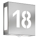 Numero civico illuminato AQUA LEGENDO - NR CUTTED 2 elemento, pronto all'uso, con rilevatore di movimento E27 IP44