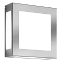 Outdoor LED Wandleuchte AQUA LEGENDO, IP44, 12W 3000K 1200lm, Edelstahl / Opalglas, gebürstet
