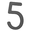 Numros de maison 5 petit, anthrazit