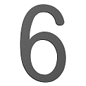 Numros de maison 6 petit, anthrazit