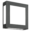Outdoor LED Wandleuchte AQUA LEGENDO, IP44, 12W 3000K 1200lm, Edelstahl / Opalglas, anthrazit