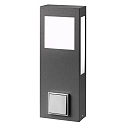 Lampadaire d’extérieur AQUA PAULO 40CM POWER angulaire, plat, avec prise de courant 2G11 IP44, anthrazit