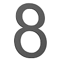 Numros de maison 8 petit, anthrazit