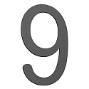 Numros de maison 9 petit, anthrazit