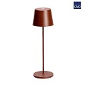 battery table lamp IP65, corten, powder coated dimmable