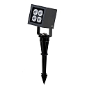 outdoor spot LED 40 / REMOVABLE SPIKE cube shape, adjustable IP65, anthracite