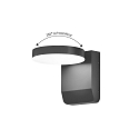 Outdoor LED Wandleuchte, IP54, 20W 3000-6000K (CCT Switch) 1434lm, Kopf 355 schwenkbar, Aluminium / PC-Diffusor, anthrazit