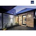 outdoor wall luminaire with motion detector IP54, anthracite, powder coated