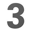 Numros de maison 3 grand, anthrazit
