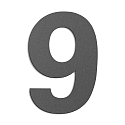 Numros de maison 9 grand, anthrazit