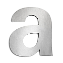 House number extension a from brushed stainless steel for numbers, height 25cm