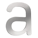 House number extension a from brushed stainless steel for numbers, height 16cm