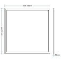 Einlegerasterleuchte LED Panel PRO, 59.5 x 59.5cm, 35V DC, 1050mA, 37W, CRi >90, Wei�, 4000K 3400lm