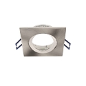 ceiling recessed luminaire SAMSOLA square, swivelling GU10 / GU5.3, silver brushed dimmable