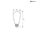 Philips lamp Edison pear shape MASTER VALUE ST64 GOLD E27 4W 250lm 1800K CRI 80 dimmable