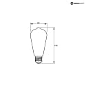 Philips Lampadina Forma Edison MASTER VALUE ST64 CLEAR E27 5,9W 806lm 2700K CRI 90 dimmerabile