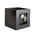 Deko-Light wall luminaire CUBE up / down, cube shape G9 IP20, black dimmable