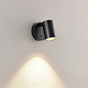 wall luminaire CAN TILT ROUND USB round, rotatable, tiltable, with USB charging function GU10 IP20, black dimmable