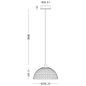 Deko-Light Luminaire  suspension BASKET I E27 IP20, blanche gradable