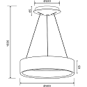 Luci a sospesione SCULPTORIS 40 CCT DIM CCT Switch, forma dell'anello IP20, opaco, bianco traffico dimmerabile