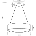 Luci a sospesione SCULPTORIS 60 CCT DIM CCT Switch, forma dell'anello IP20, opaco, bianco traffico dimmerabile