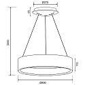 pendant luminaire SCULPTORIS 80 CCT DIM CCT Switch, ring shape IP20, mat, traffic white dimmable
