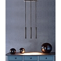 Deko-Light LED Pendelleuchte SLIM, 3-flammig, Baldachin lang, 37cm, IP20, 15W 3000K 1500lm 24,CRi >90, UGR <19, schaltbar, schwarz