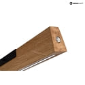 Deko-Light LED Pendelleuchte MADERA Holzleuchte, 22W, 3000K, 2890lm, IP20, dimmbar, braun / schwarz