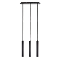 pendant luminaire SLIM DIM 3 flames, long, UGR < 19 IP20, deep black dimmable